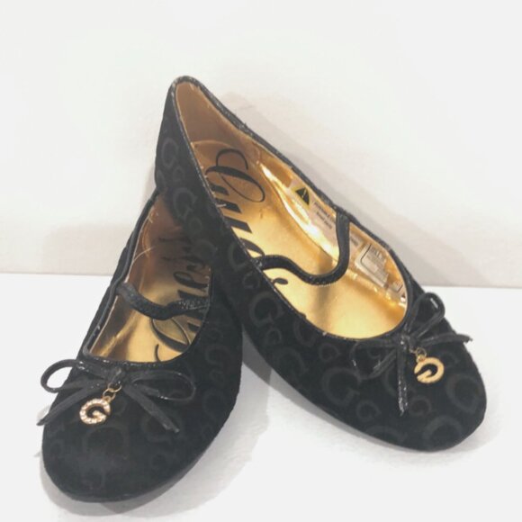 Guess Quilted Black Guess Flats Girls - Picture 1 of 3